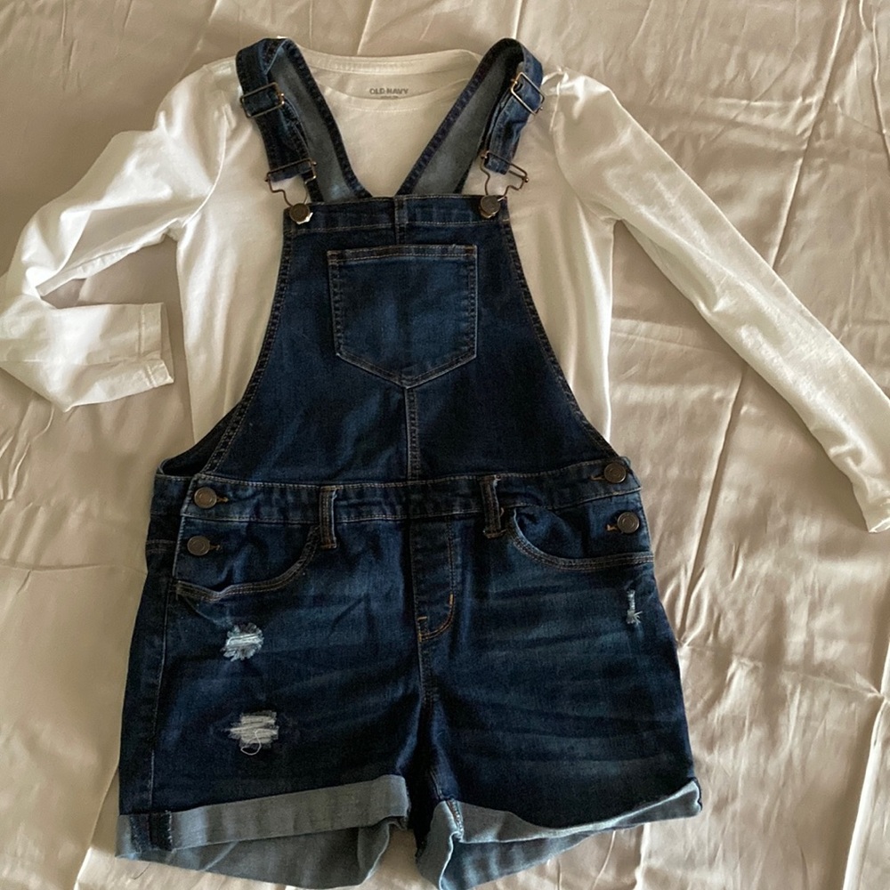 SO Blue Denim Overalls with Adjustable Straps